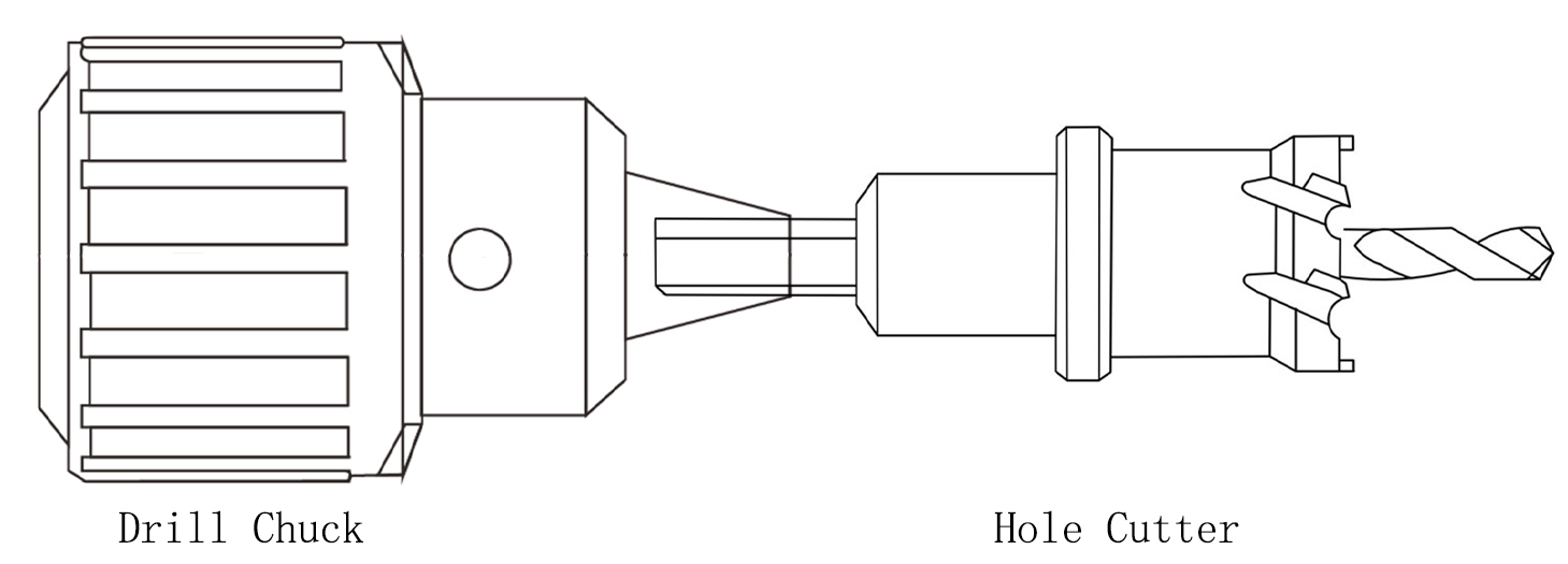 Drill chuck and hole cutter