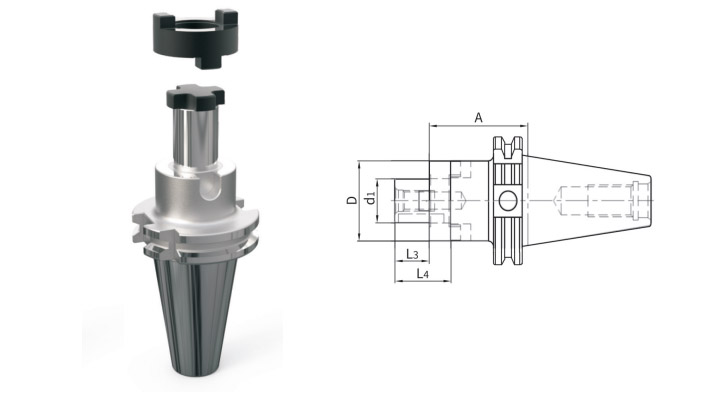 combination face mill adapter