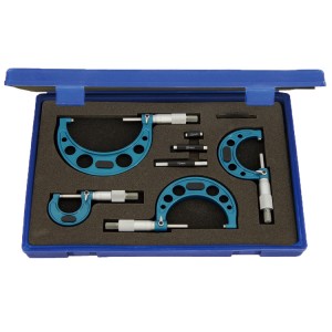 Outside Micrometer Set Of Inch & Metric With Rachet Stop