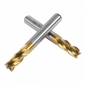 » HSS Inch 4 Flute End Mills With Bright Or TiN And TiAlN Coated