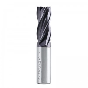 » HSS Inch 4 Flute End Mills With Bright Or TiN And TiAlN Coated